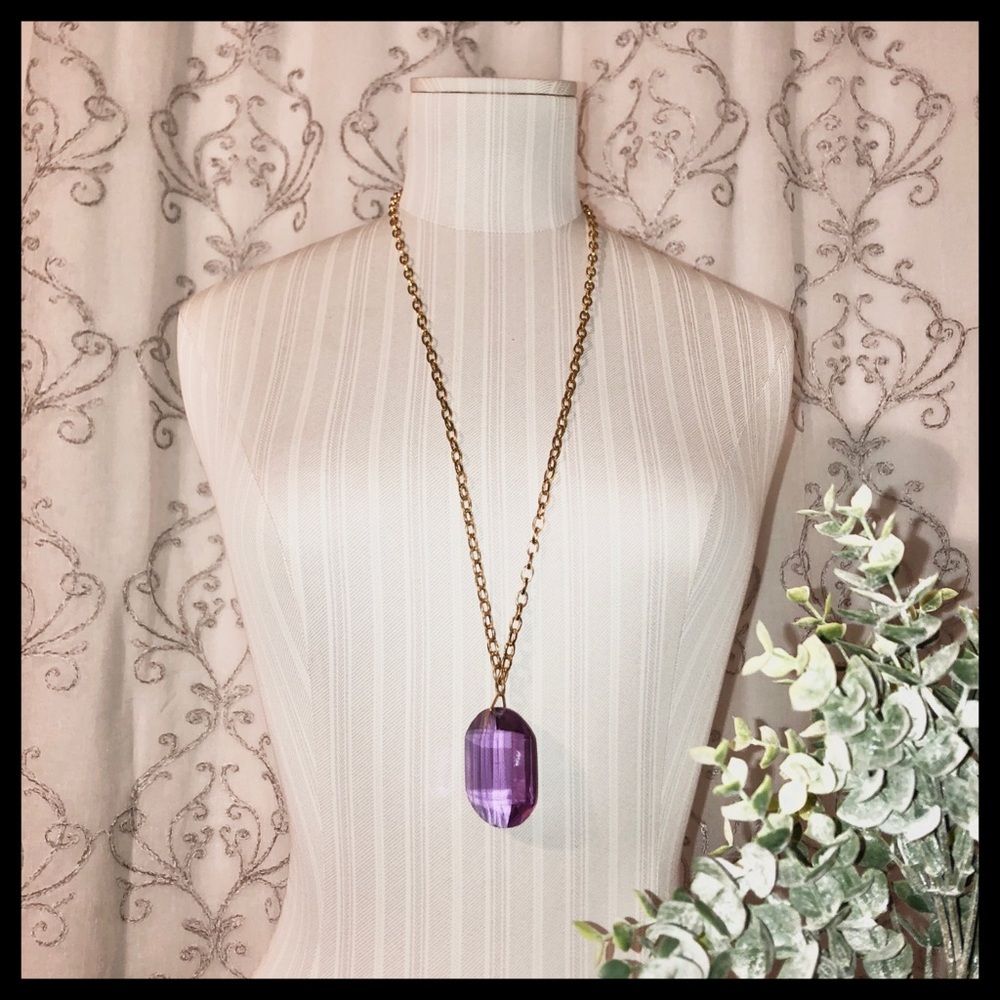 🚫 SOLD • NECKLACE • PURPLE JEWEL